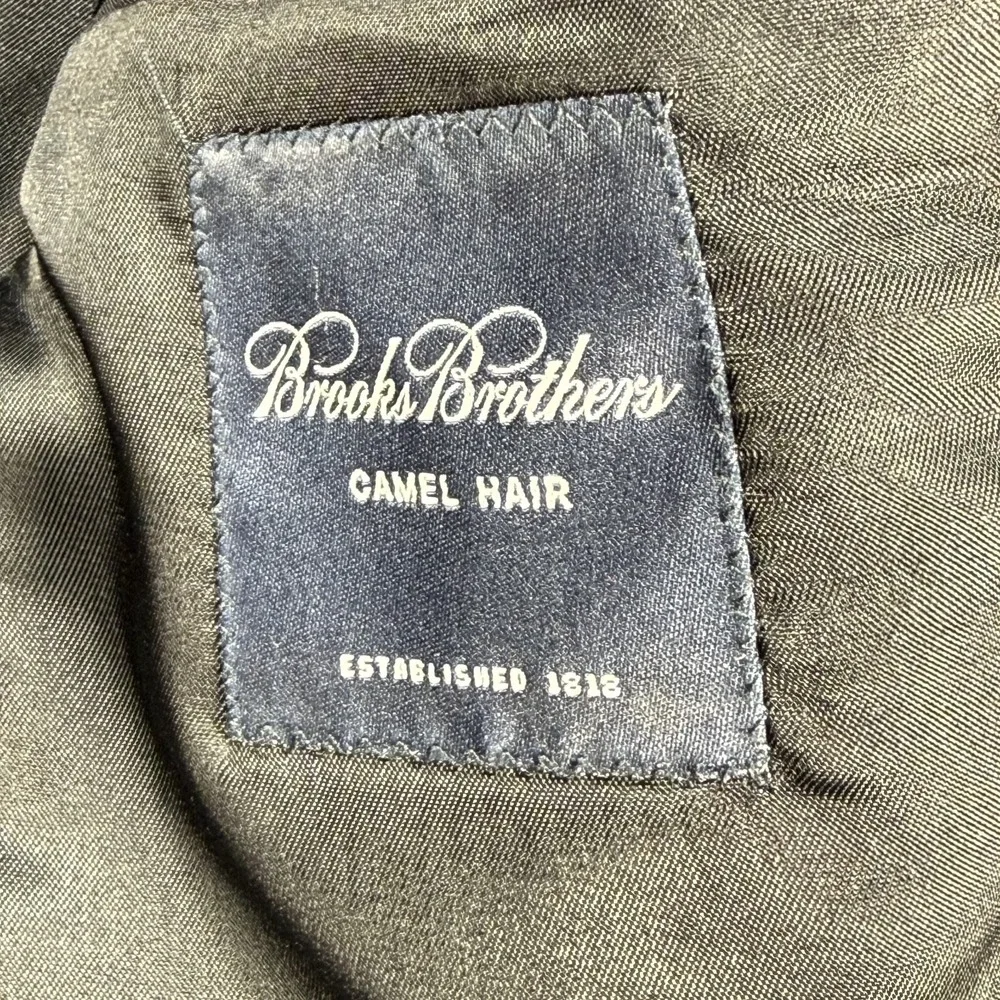 Brooks Brothers Blazer Men's‎ 41 Regular Black 100% Camel Hair Vintage USA Made